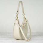 Suede leather handbag