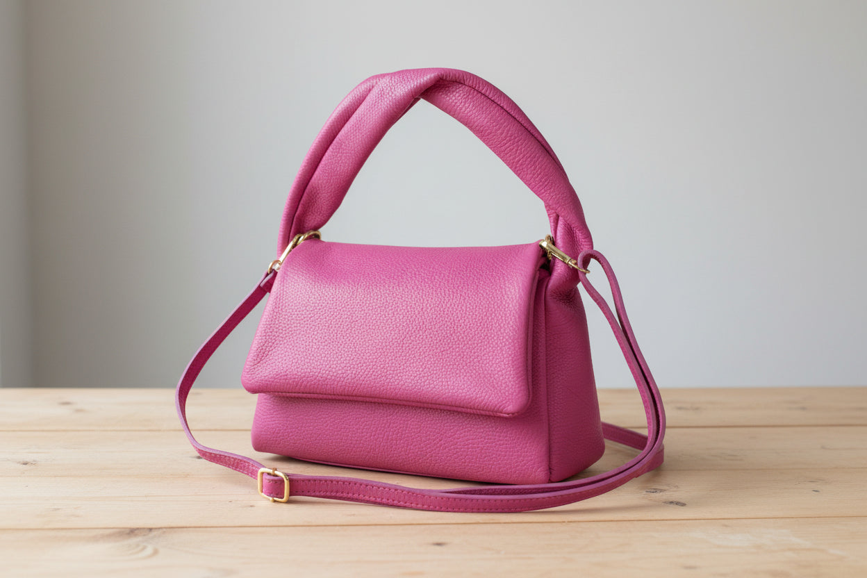 Full grain suede purse shoulder 