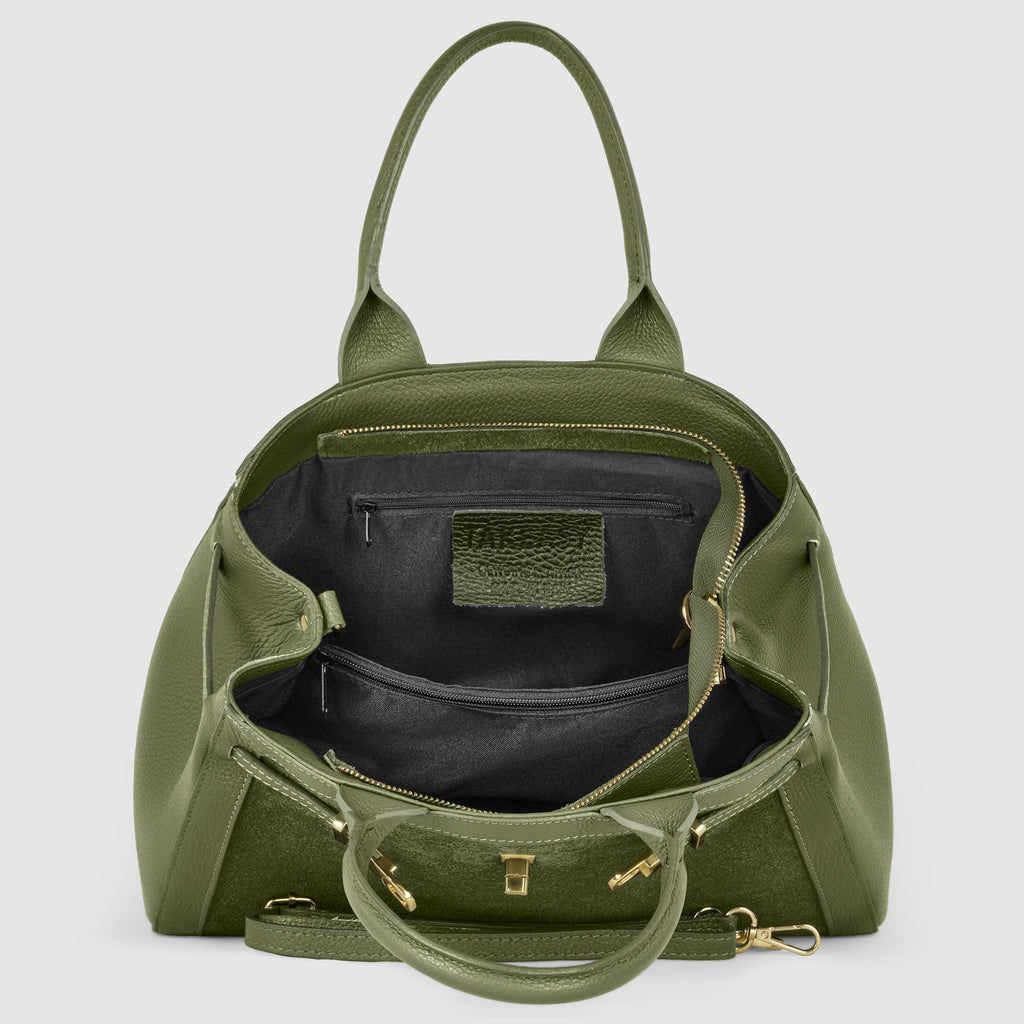 genuine Italian suede bag for women luxury feel
