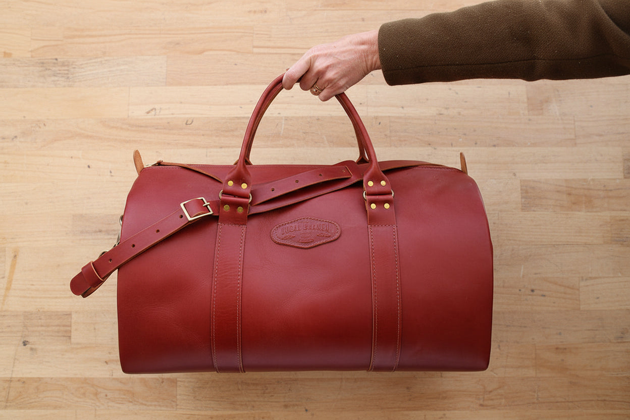 Genuine leather tote bag for women handcrafted in USA