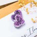 high quality amethyst love heart crystal