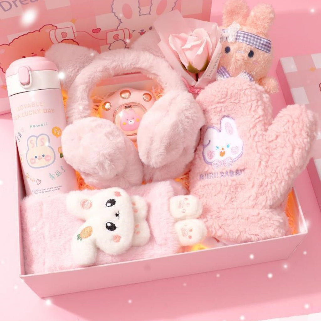pink winter gift box for girls