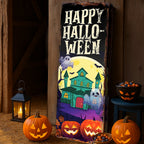 halloween front porch welcome sign
