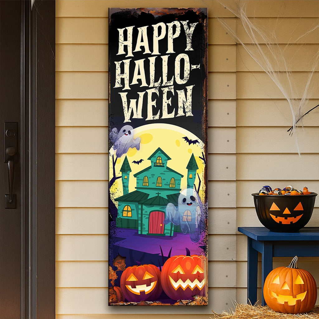 halloween welcome door sign