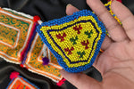 boho mini handmade Afghani pouch keychain


