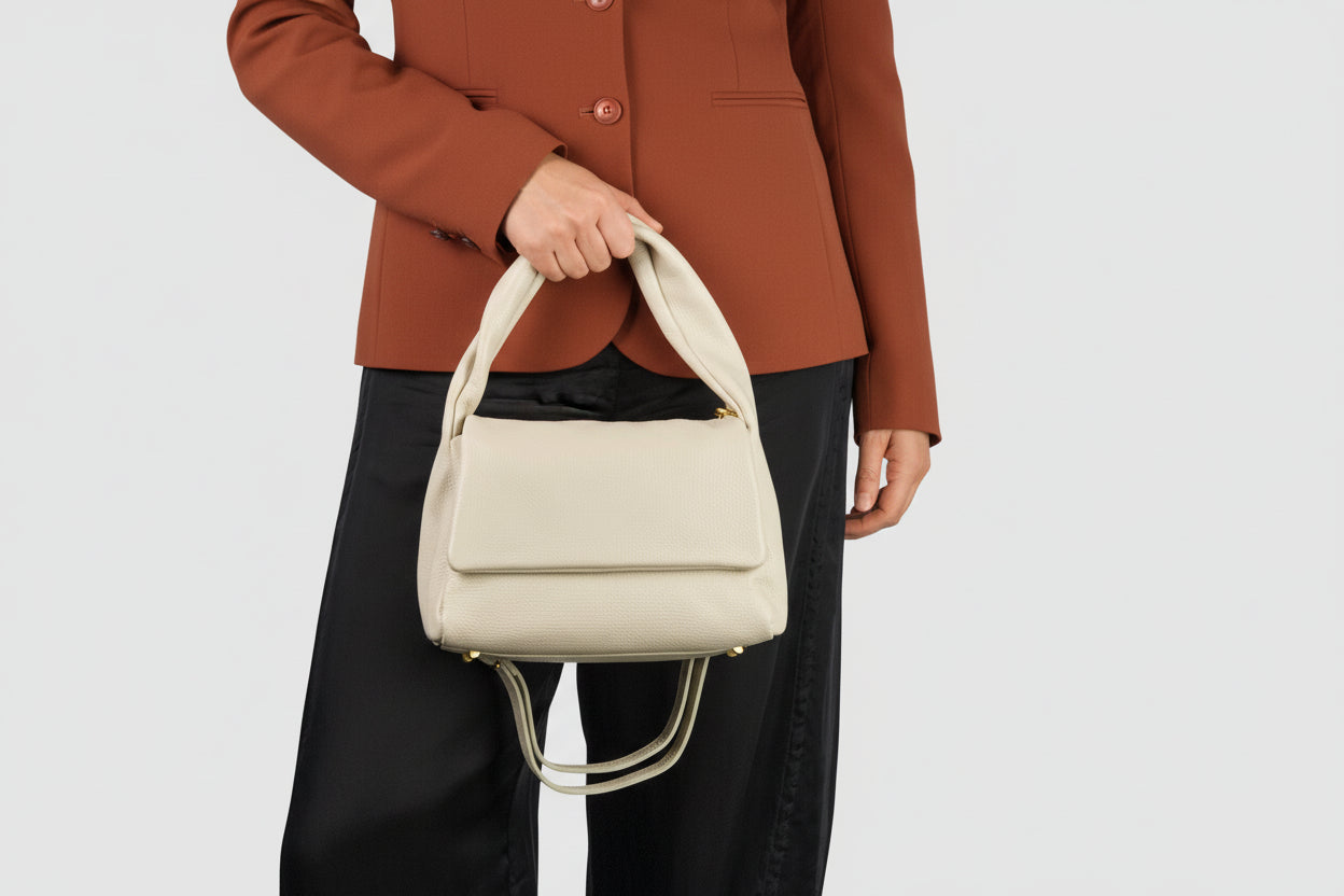 	Handcrafted suede purse shoulder women