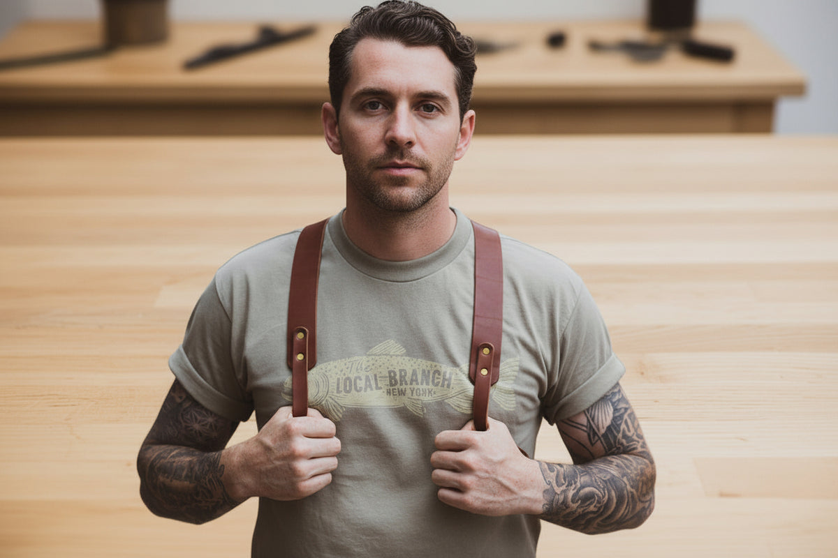 Handmade leather backpack vintage style, USA artisan craft