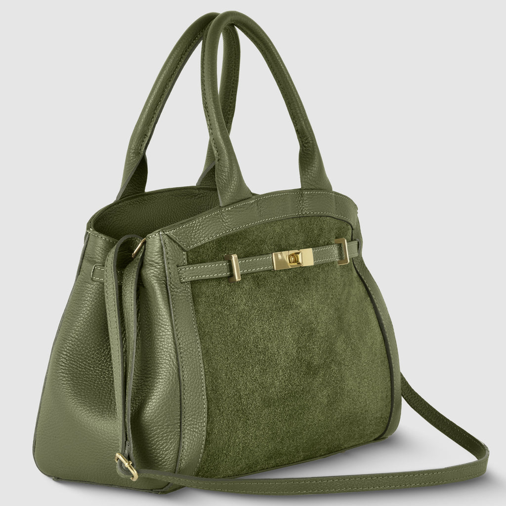 handmade suede leather bag Italy artisan crafted