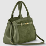 handmade suede leather bag Italy artisan crafted