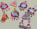 vintage Afghan Kuchi triangle beaded patches

