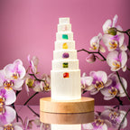 seven chakra crystal healing meditation lamp for yoga

