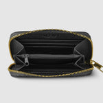 Black high quality leather wallet women
