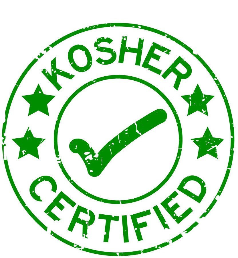 Green 'Kosher Certified' stamp 