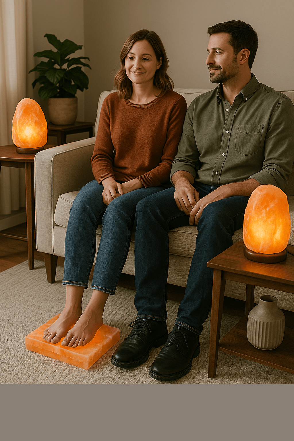 Himalayan Salt Lamp 15-20 lbs – Hand-Carved Pink Rock Salt Lamp with Wooden Base & On/Off Cord