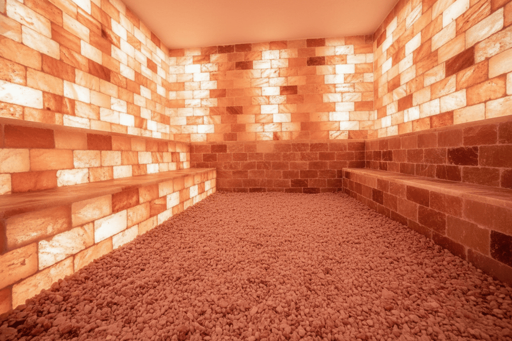 Himalayan Salt Sauna Bricks 4"x8"x2" – 72 Bricks | 16 Sq Ft Wall Coverage