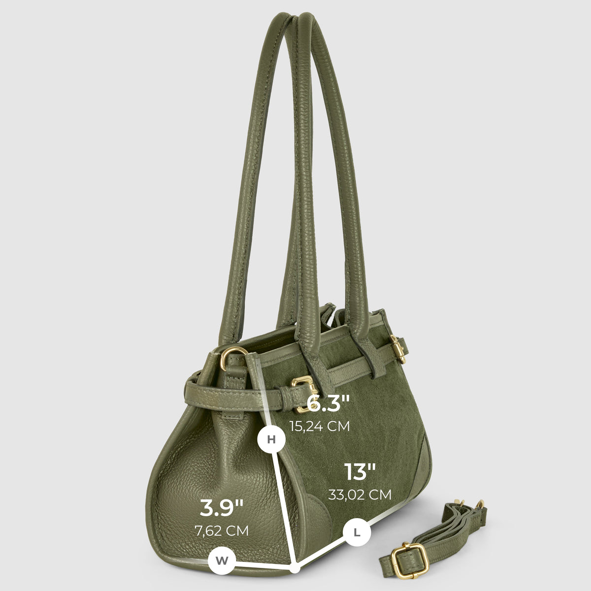 Italian fashion suede tote bag elegant shoulder style