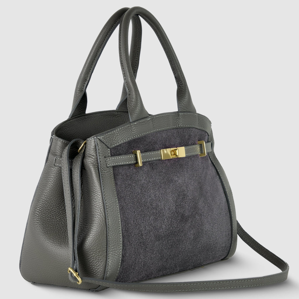 handmade Italian leather tote bag spacious and durable