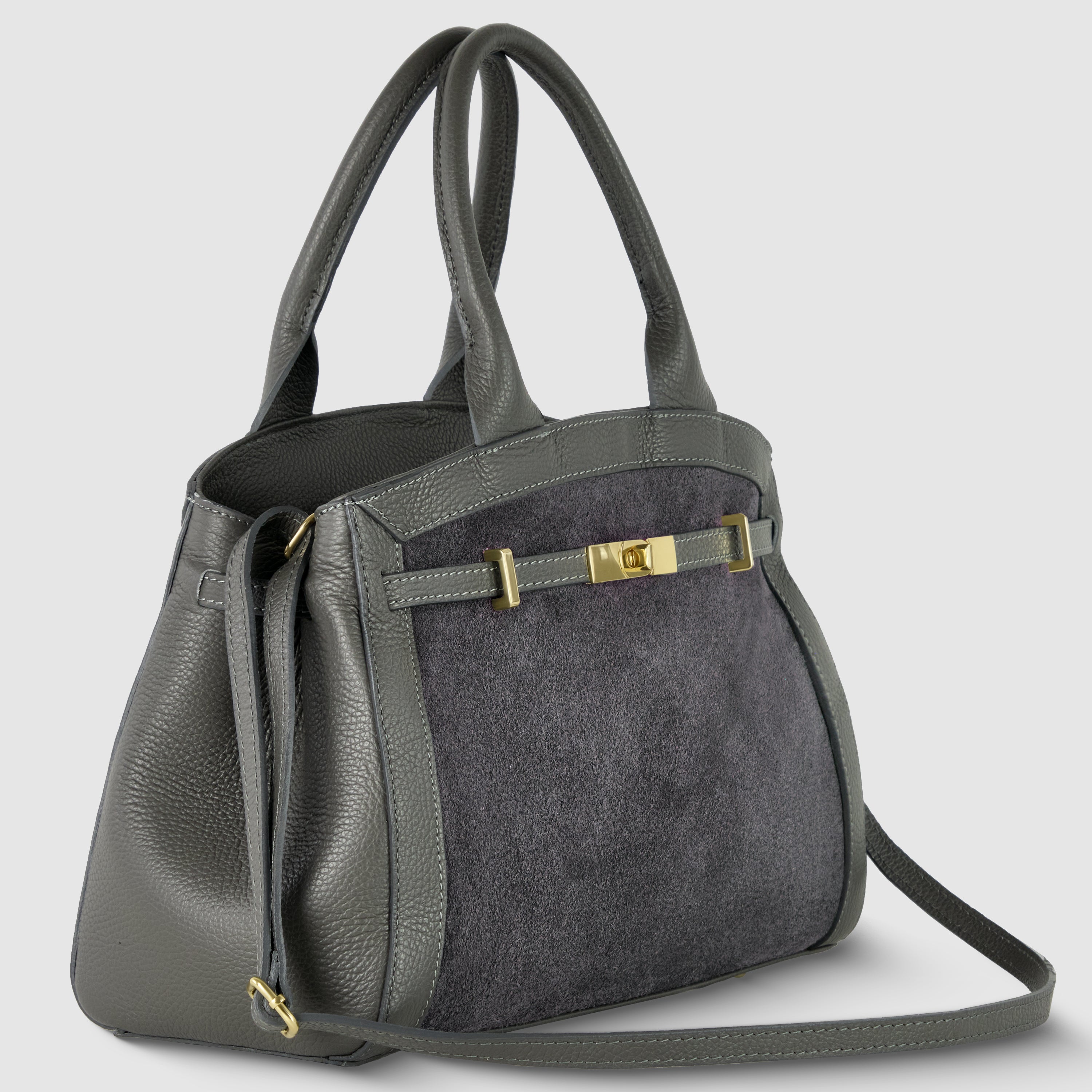 handmade Italian leather tote bag spacious and durable