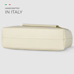 Italian suede leather tote bag spacious shoulder bag made in Italy