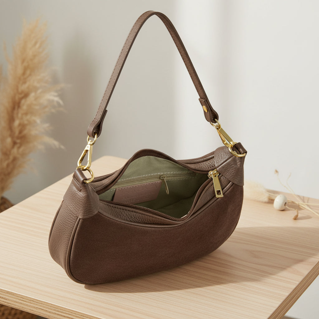 knotted suede shoulder purse for Sale