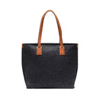Handmade Wool Felt Tote Bag with Leather Accents – Sustainable Everyday Carry
