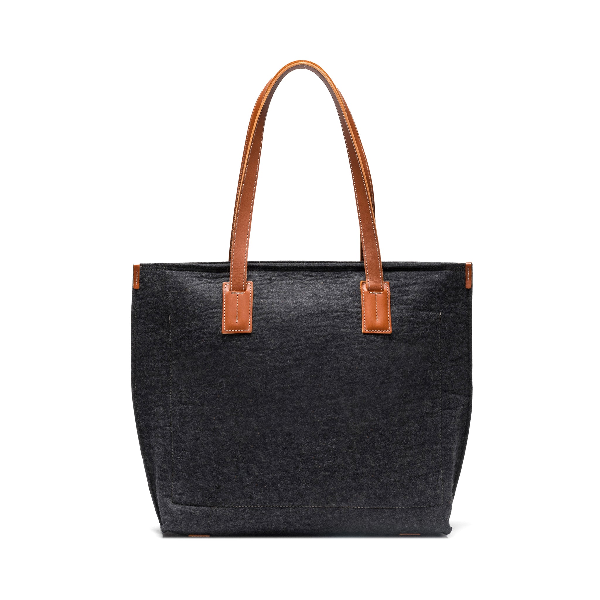 Handmade Wool Felt Tote Bag with Leather Accents – Sustainable Everyday Carry