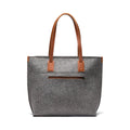 Handmade Wool Felt Tote Bag with Leather Accents – Sustainable Everyday Carry