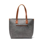 Handmade Wool Felt Tote Bag with Leather Accents – Sustainable Everyday Carry