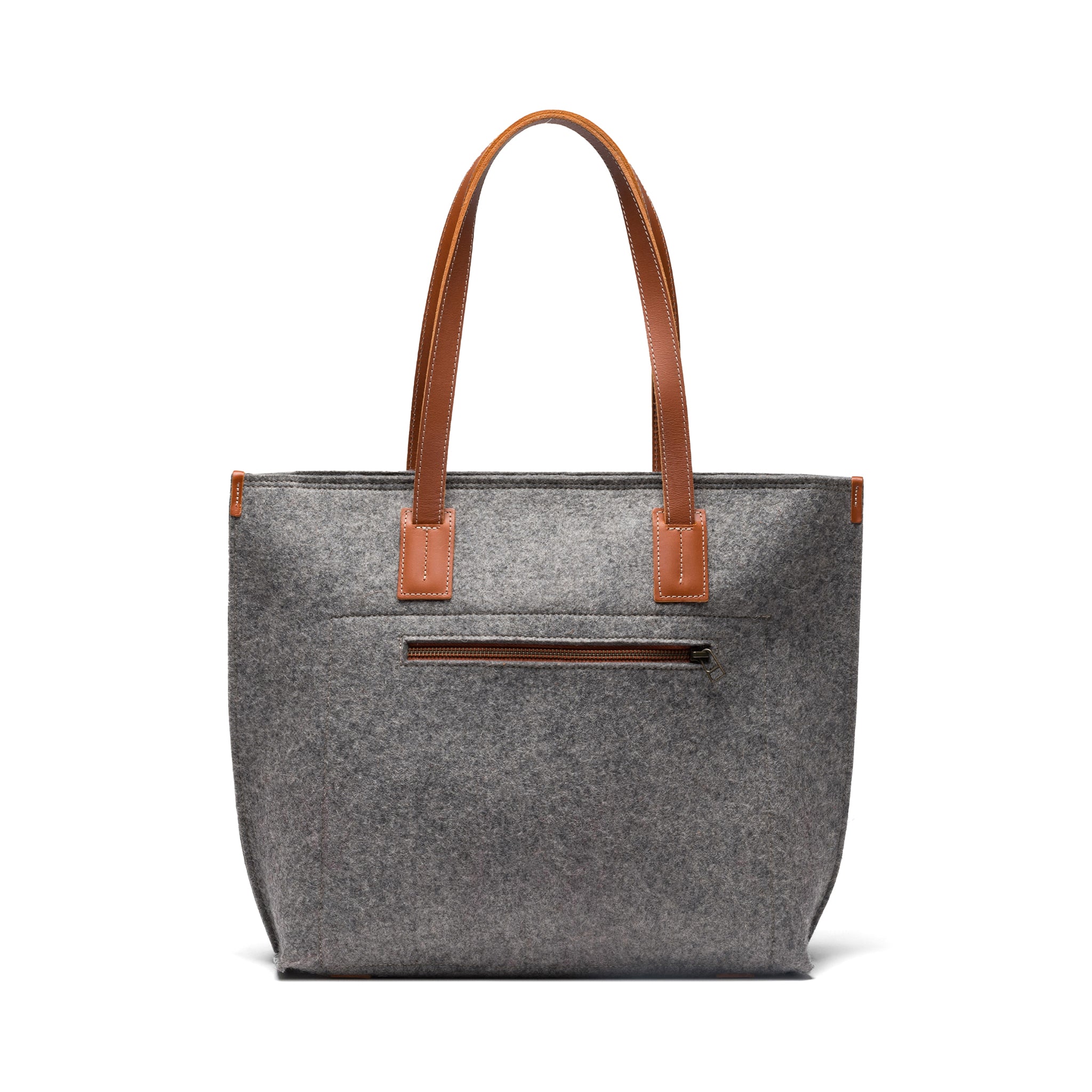 Handmade Wool Felt Tote Bag with Leather Accents – Sustainable Everyday Carry