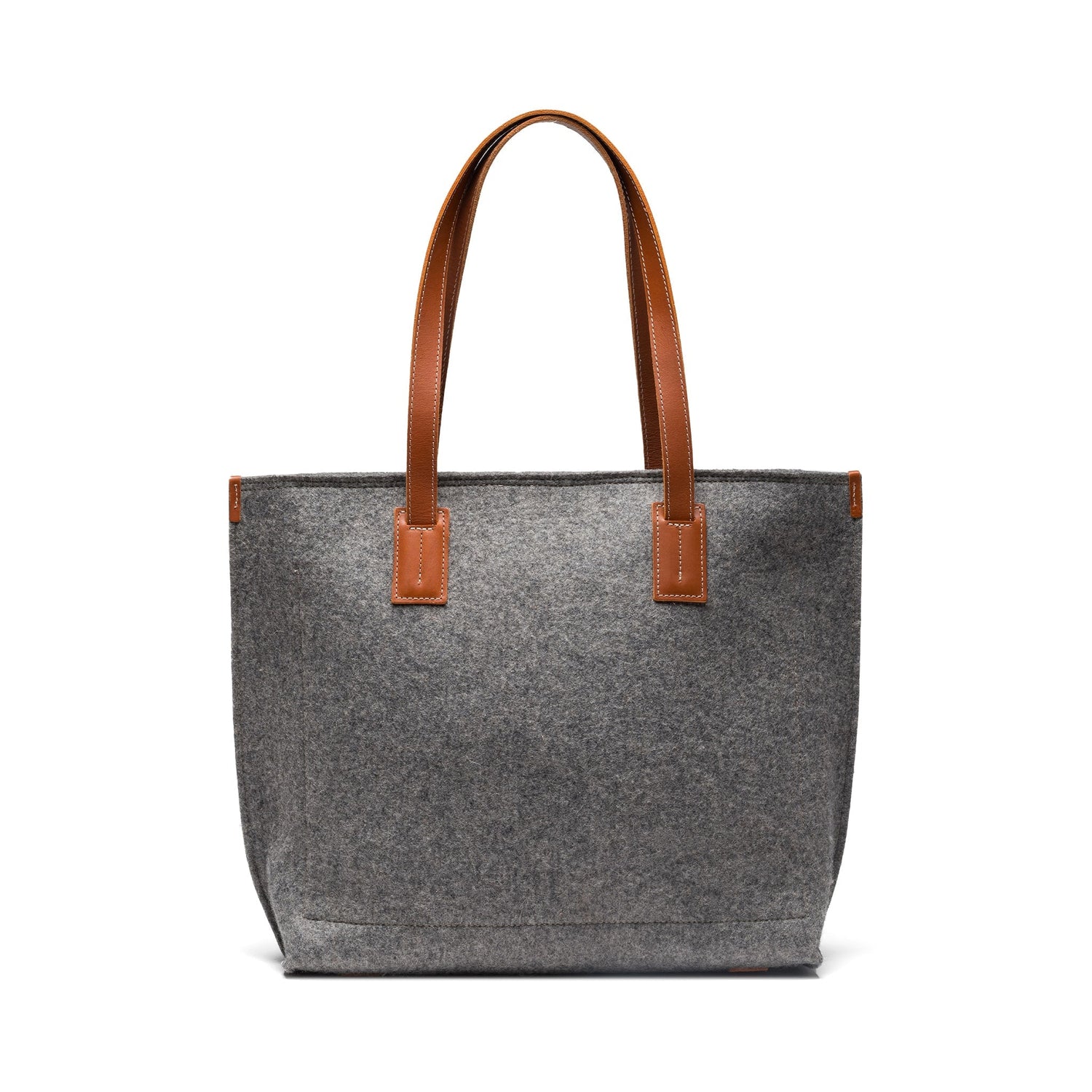 Handmade Wool Felt Tote Bag with Leather Accents – Sustainable Everyday Carry