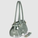 large leather handbag for women suede Italian style