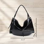 large braided woven handle shoulder bag

