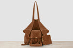 Large leather shoulder bag spacious