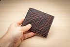 Exotic Leather Bifold Wallet – Burgundy | Personalized Handmade Luxury Men's Wallet