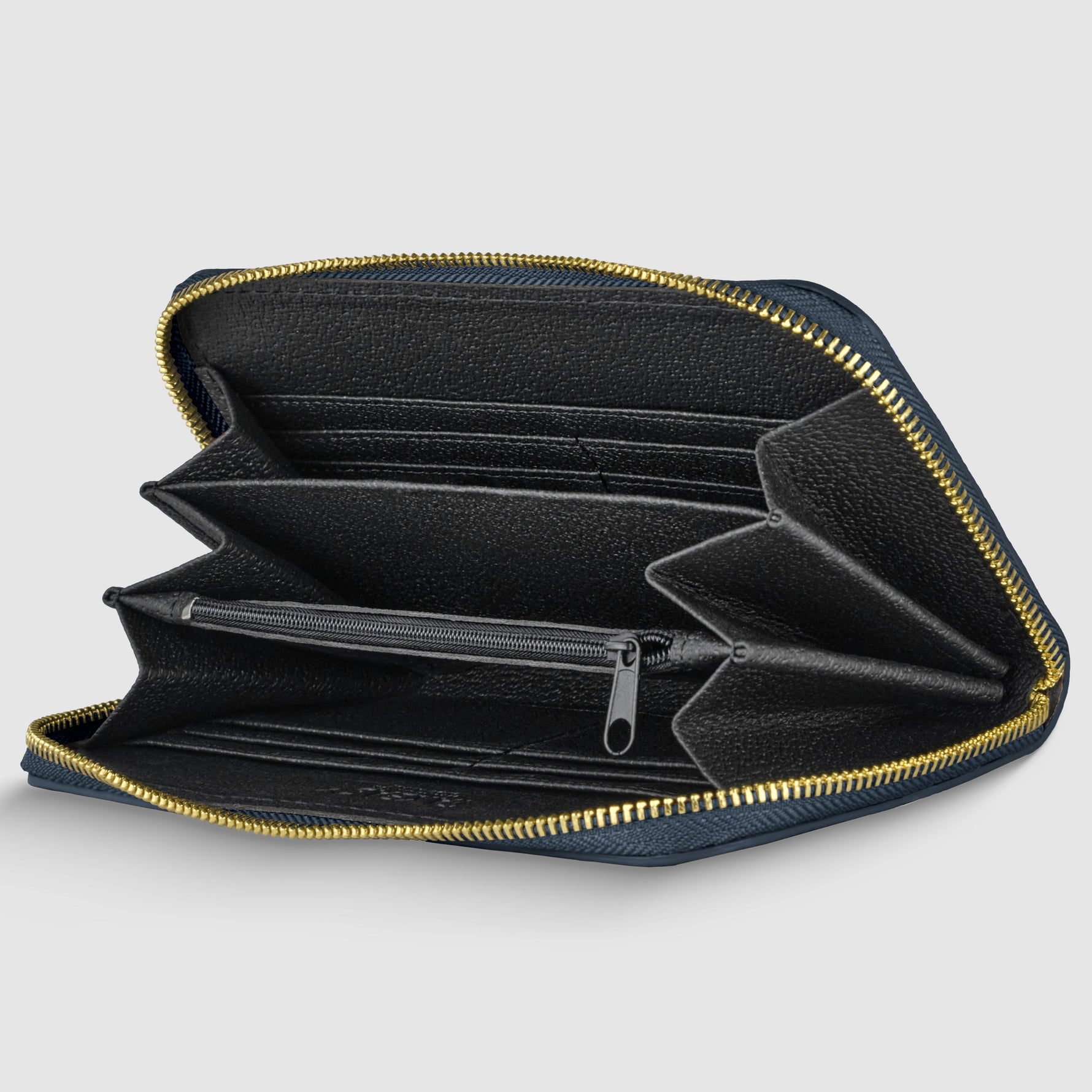 leather wallet with coin pouch