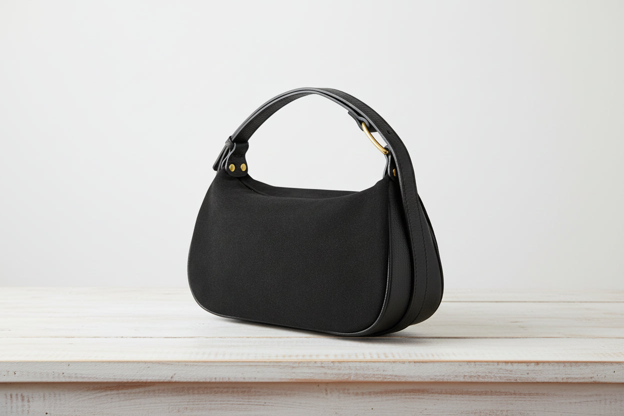 Buy luxury Italian suede bag