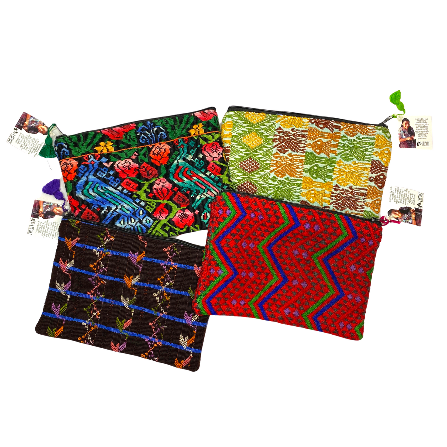 Upcycled Huipil Cosmetic Bag – Handmade Guatemalan Makeup Bag (2XL)