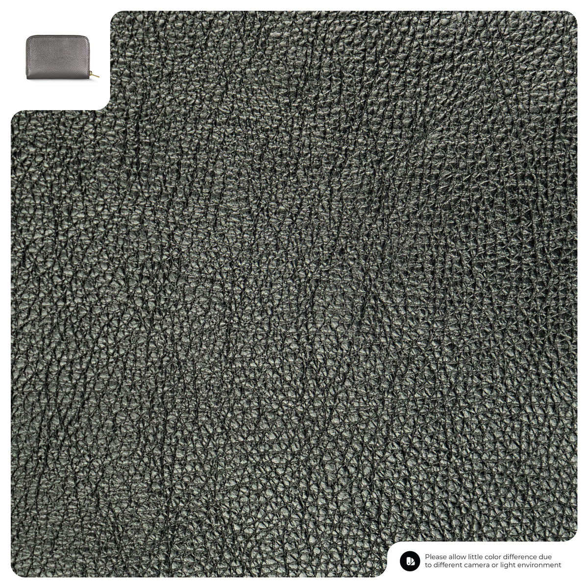 Textured gray car mat with a small metal clip on a matching gray background