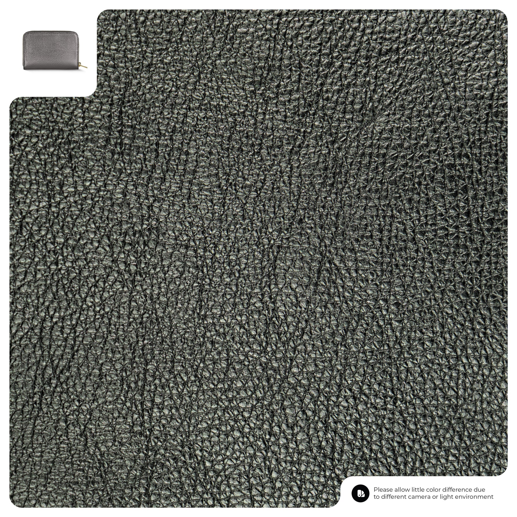 Textured gray car mat with a small metal clip on a matching gray background