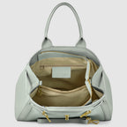 minimalist suede leather tote bag clean Italian design