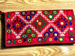 Buy Hand embroidered mirror work pouch
