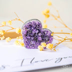 premium Uruguayan amethyst heart crystal