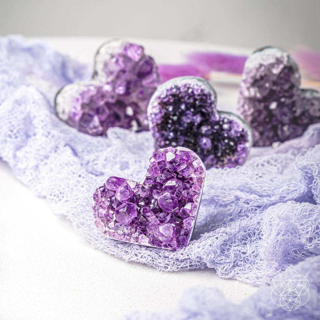 AAA premium amethyst heart specimen