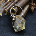 raw quartz pendant