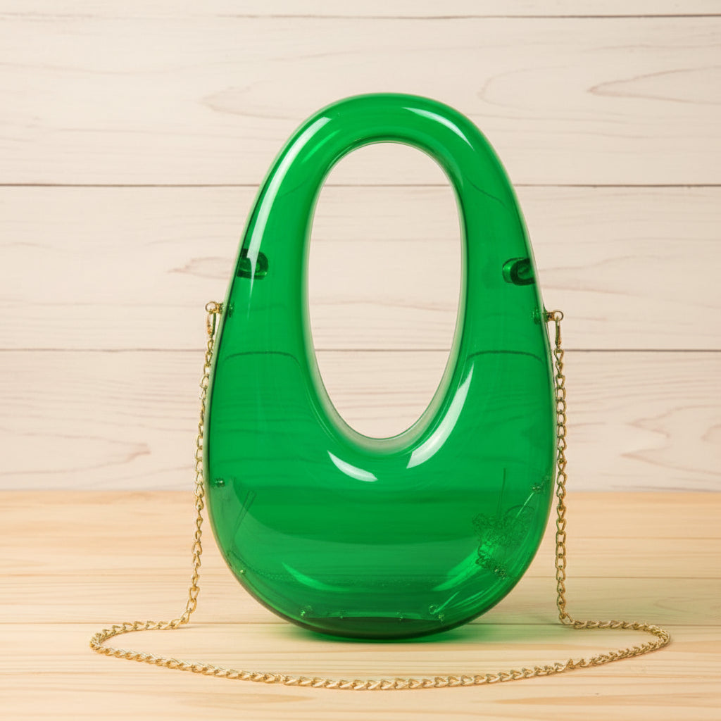oval box bag with rhinestones and crystals

