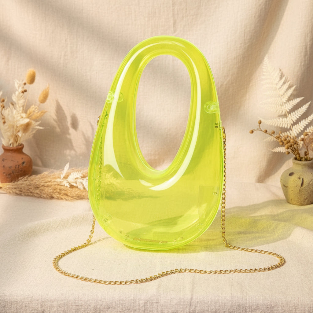 oval hard case box clutch bag

