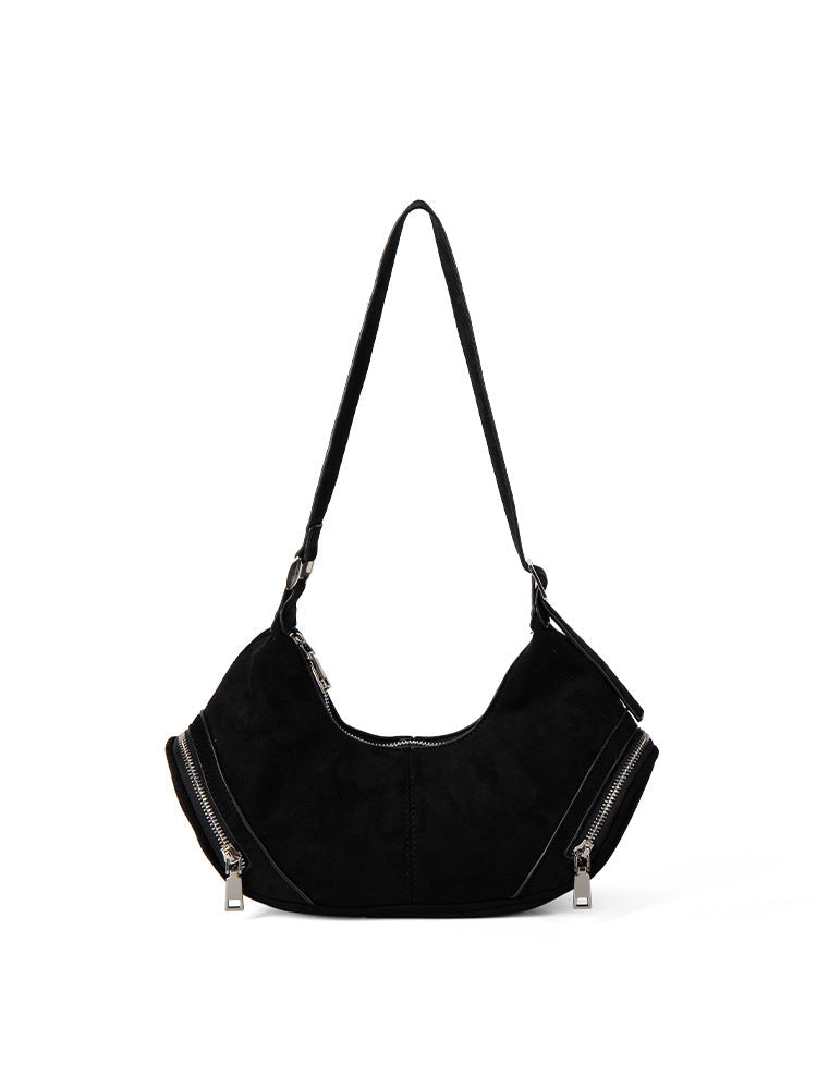 casual suede shoulder bag for women
