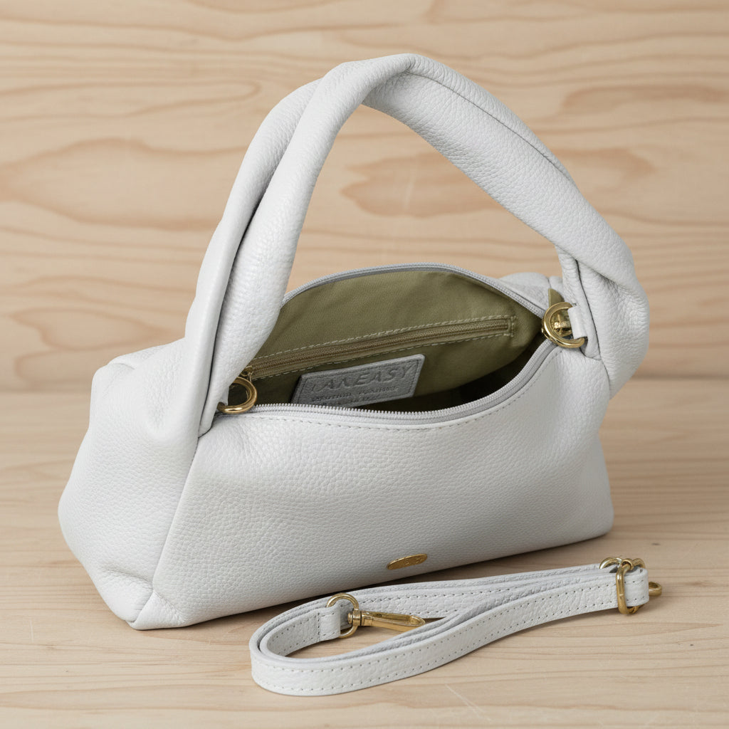 Real suede clutch handbag weekender style