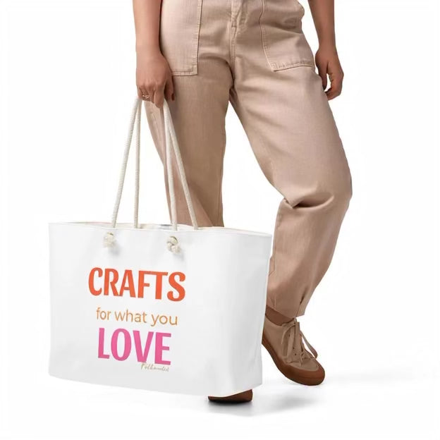 Oversized Vintage Weekender Tote, – Boho-Inspired Travel Tote