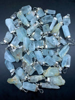 raw aquamarine stone
